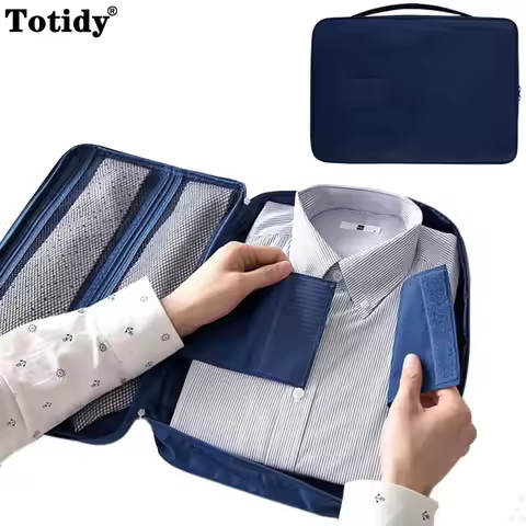 Men's Nylon Luggage Travel Bags For Shirt Lightweight Packing Organizer Garment Packing Cubes Luggag