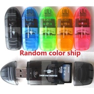 USB 2.0 Memory Card Reader Writer Adapter for SD MMC SDHC TF Card UP To 64GB POP