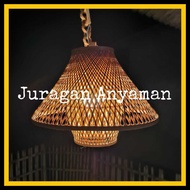 KAYU Aesthetic Hanging Lampshade Model J Woven Bamboo Minimalist Room Decoration Cafe Resto Resort Villa Hotel Restaurant Dining Living Room Living Room Gazebo Saung Traditional Wooden Bamboo House