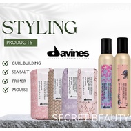 DAVINES Sea salt spray -Curl Building Serum- Davines primer-oil non oil Curl Moisturizing Mousse- Vo