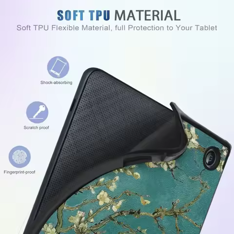 Auto Wake/Sleep N873 Smart Case 7 inch Multi-folding Stand Protective Shell Shockproof PU Leather fo