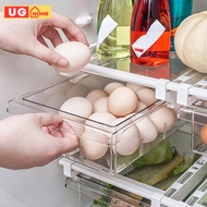 UG Compartment PET Refrigerator Drawer Organizer Transparent Fridge Drawers Organiser Plastic Fridge