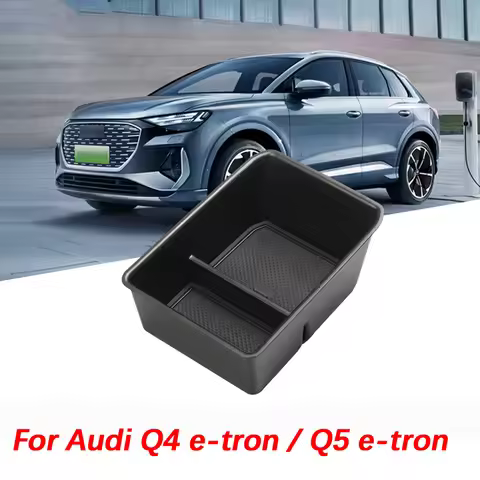 Car Central Console Armrest Box Storage Box for Audi Q4 Q5 E-Tron Etron 2019 - 2025 Interior Organiz
