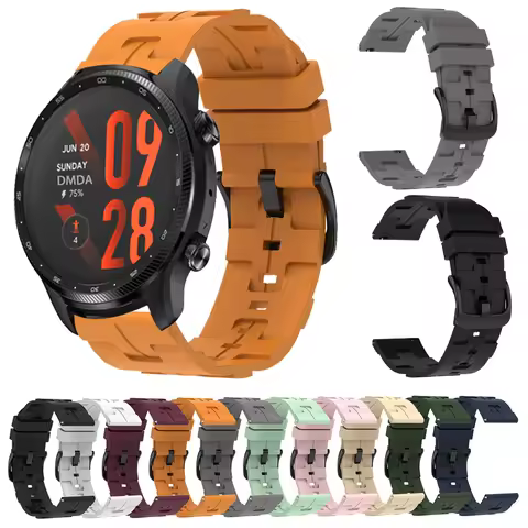Silicone 22mm 20mm Watch Strap For TicWatch Pro 3 Ultra GPS Smartwatch Band For TicWatch E3 Watchban