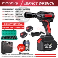 COD monqiqi 98Vf impact baterai torsi besar impek pembuka baut motor/mobil mesin impact wrench murah