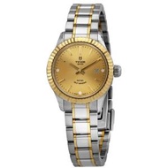 Tudor Style Automatic Diamond Champagne Dial Ladies Watch M12113-0007