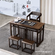 One Small Apartment Household Coffee Table New Chinese Combination Table Chair Balcony Boiling Water