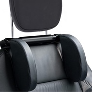 soyoung Jiawu Car Seat Headrest  Adjustable Metal Poles Head Neck Support Pillow PU Leather + Memory
