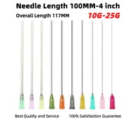 10pcs 100mm 4-Inch 10G-25G Extended Screw Dot Glue Needle Threaded Plastic Steel Precision Dot Glue 