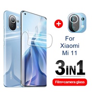 3-in-1 Front + Back + Lens For Xiaomi Mi 11 Screen soft Film Camera protector for Mi Mi11 Full Coverage Hydrogel Film