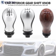 EAZYLIVING 5 Speed Car Interior Gear Shift Knob Lever Shifter Head Replacement Fits For Citroen C2 C
