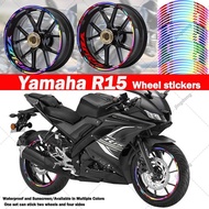 For Yamaha YZFR15 R15 R15M Motorcycle Sticker Wheel Hub Rim Decal Waterproof Vinyl Motorcycle Sticke