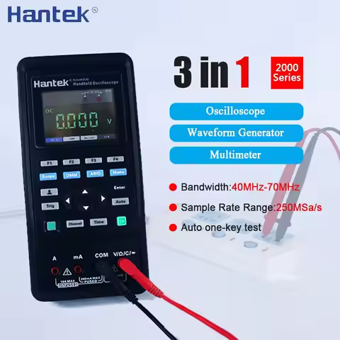 Hantek 2D42 2D72 3in1 Digital Multimeter tester Handheld Oscilloscope USB Waveform Generator