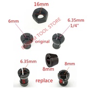 Collet Nut chuck untuk MAKITA 6.35mm 8mm RP0900 RT0700C RT0700CX3 RT0700CX2 RT0700CX2J 3620 MT361 76