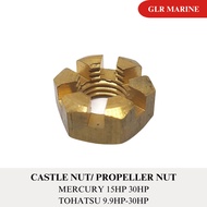 MERCURY 9.9HP-30HP PROPELLER NUT TOHATSU HIDEA 15HP 18HP 25HP CASTLE OUTBOARD SPAREPARTS GLR MARINE 