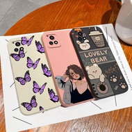 For Vivo Y72 Y72T Cases Fashion Label Colorful Butterfly Square Camera Protection Shockproof Silicon