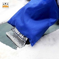 ORIENOR Car Snow Scraper Glove, 2-in-1 Design Warm Glove Car Cleaning, Useful Scratch-Free Plastic H
