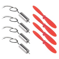 4pcs 716 Coreless Motor 3.7V 7x16mm Brushed Motors 45000 RPM + 4pcs 75mm CW CCW Propeller Compatible