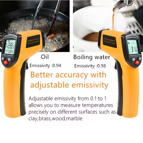 GM320 Infrared Thermometer Industrial Non-Contact Temperature Meter -50~400 ℃ IR Laser Temp Monitor 