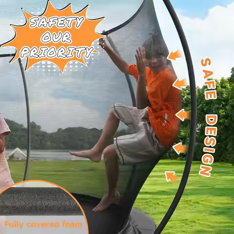 Heavy Duty Trampoline,Enclosure Net & ASTM Approved,for Yard Outdoor,10/12/14/15/16FT, Custom