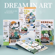 [R-612] LSL GIFTS B5 Size Notebook 80 Pages Horizontal Line Journal Book 40 Sheets Paper Colorful Cu