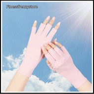 [FF] Thin Ice Silk Gloves For Men And Women In Summer Spring And Autumn Half Fingers And Two Fingers
