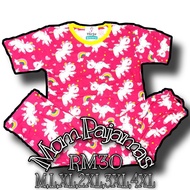 🌈Thr3e Sisters🌈Set Pajamas Unicorn🦄 Mom Tag M - 4XL