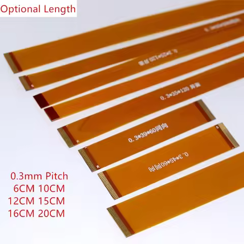 0.3mm Pitch FPC FFC Flat Flexible Cable 7/9/11/13/15/17/19/21/23/25/27/31/33/35/39/41/45/49/51/57/61