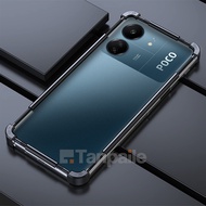Tanpaile เคสขอบกันกระแทกโลหะอลูมิเนียมกลไกหรูหราสำหรับ Xiaomi POCO C65 C61 C55 C51 C50 C40 M6 M5 X5 