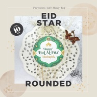 Eid al-fitr mubarak star rounded gift tag - Hang tag Greeting Card gift sticker hampers parcel box dus Birthday christmas cny ramadan lebaran