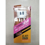 USB ac farst changer u b 2.4a plug multi. chager adaptor adaptor