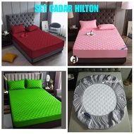 (KING)  CADAR HILTON, SET CADAR HILTON SAIZ QUEEN,  CADAR FULL GETAH KELILING, JAHITAN KEMAS