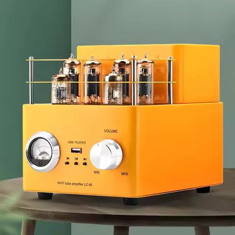 12W X2 HiFi Tube Amplifier 5.0 Bluetooth Portable Amp 8ohm Digital Sound Amplifiers Lossless USB FLA