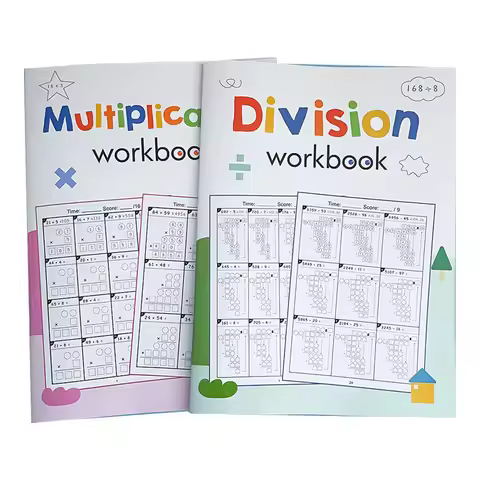 Elementary School Math Multiplication Division Practice Book Daily Writing Exercise Notebook Kids Le