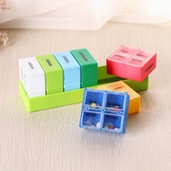 Colorful Plastic Pill Box Detachable Pill Packing Storage Box 28 Compartments Per Week Large Capacit