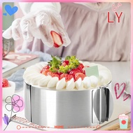 LY-HOME Cake Ring, 6 to 12 Inch Round Cake Mousse Mould,  Stainless Steel Adjustable Baking Ring Ring Bakeware Tools