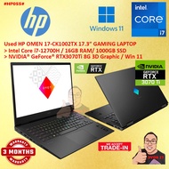 #HP055 USED HP OMEN 17-CK1002TX 17 Inch Gaming Laptop intel i7-12700H 16GB 1TB SSD NVIDIA RTX3070Ti 