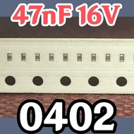 10pcs Multilayer Ceramic Capacitors SMD 0402 1005 16V 47nF 16v 47000pF 0,047uF 0.047uf 16V