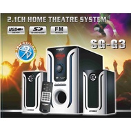 Stargold SG-G3 2.1 channel Bluetooth usb FM Radio Speaker