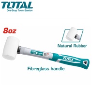 TOTAL Rubber Hammer White Fiber Handle Size 8 Ounces (220 Grams) Model THT76836