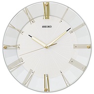 SEIKO analog wall clock KX214H white pearl luster