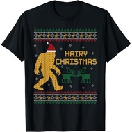 Hairy Christmas Bigfoot Santa Ugly Christmas Sweater Funny T-Shirt