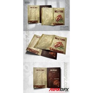 Vintage Food Menu Design A4 & US Letter CTQ9KZ3[download]