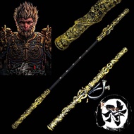 คฑา Wukong พญาวานรหงอคง Black Myth Wukong วัสดุอลูมิเนียม หัว/ท้ายสีทองทำจากยางหล่อ ขนาดยืดหดได้ 17