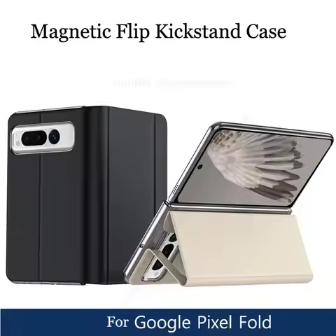 For Google Pixel Fold Magnetic Flip Kickstand Leather Phone Case For Pixel Fold G9FPL Book Stand Sho