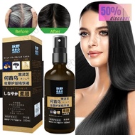 100ml Black Hair Polygonum multiflorum essence liquid Nourishing Black Hair Shampoo Dye Herbal Ingredient Ginseng Ginger Ganoderma Lucidum Repair Hair