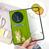 Ốp hoạt hình dễ thương cho Oppo Find N5 Ốp lưng điện thoại bản lề từ tính tích hợp Ốp da Pu Sang trọ