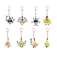 Anime Bill Cipher Key Chain Key Ring Keychain for Accessories Bag Acrylic Pendant Bill Cipher Keyrin