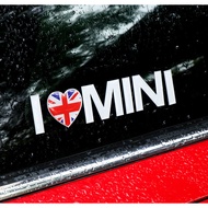 I LOVE MINI Sticker Emblem Decals For Mini Cooper Countryman Clubman F55 F56 R55 R56 R60 F60 Car Acc
