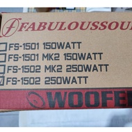 Speaker Speaker Components FS - 1502 Woofer FABULOUS